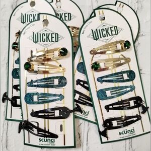 2 SETS!  12 Scunci Wicked Hair Clips Total